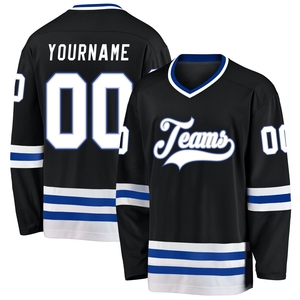 Maillot de hockey noir et blanc de qualité supérieure, personnalisé, directement de l'industrie, vente en gros, best-seller - Product Image 1