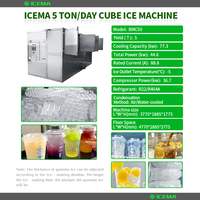 2025 économie d'énergie 5 tonnes 5000 kg machine à glaçons opérations industrielles efficaces d'usine de glace 200kg compresseur de stockage noyau PLC