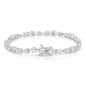 Bracelet de luxe pour femme en or 14 carats avec diamant de laboratoire certifié IGI, plaqué rhodium, idéal pour les fiançailles et les soirées - BRILLIANT DIAMANT BR-45 - Product Image 2