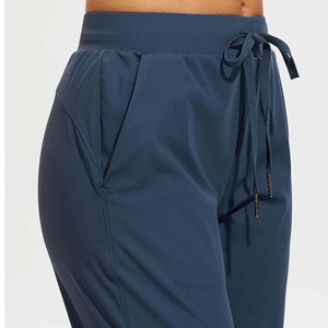 Wholesale Streetwear Jogger Women's Track Pant Regular Fit Wide Leg High Quality Canvas Eco-Friendly Breathable Drawstring - Product Image 5