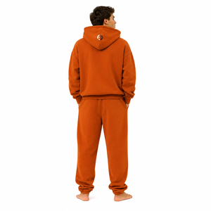Traje de lana extragrande para hombre, diseñado con textura de lana acogedora, corte holgado y espacioso, mangas largas y cobertura cálida para uso informal. - Product Image 3