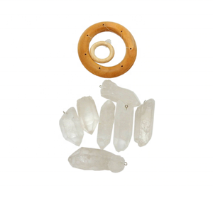 Carillón de viento de cristal transparente, piedras naturales curativas, decoración del hogar, carillón de viento de cristal - Product Image 3