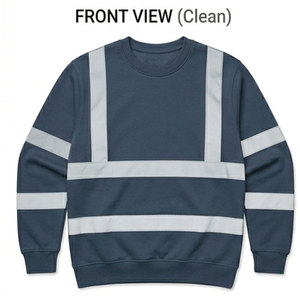 Oft Interior Fabric Premium Safety Sweatshirt ANSI Class 2 Waterproof <b>LED</b> Flash High Visibility Logo for Long Shift Comfort - Product Image 1