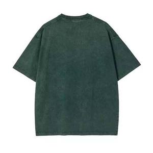 T-shirts décontractés pour hommes, effet délavé, style vintage, coton, épaules tombantes, avec impression personnalisée, t-shirts effet délavé - Product Image 6
