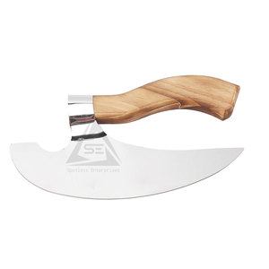 Private Label Best Selling Professional Pizza Cutting <b>Axe</b> <b>Wood</b> Stainless Steel Blade Customizable High Quality Latest Design - Product Image 3
