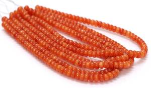 Top Quality Carnelian Quartz Smooth Rondelle Gemstone Beads 8mm Loose Polished Natural <b>Stone</b> Beads for Jewelry Making Wholesale - Product Image 3
