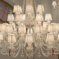 Lustre en cristal de luxe français, décoration d'éclairage, villa, hôtel, banquet, mariage, grand lustre
