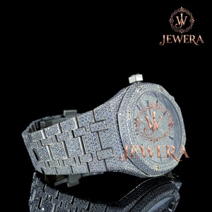 OEM ODM Stainless Steel Hip Hop Moissanite Diamond Watch Luxury Custom Iced Out Wristwatch with Moissanite Stones for Sale - Product Image 4