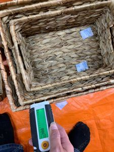 ตะกร้าเก็บของวินเทจลายดอกไฮยาซินธ์พร้อมหูหิ้วในตัว เป็นมิตรกับสิ่งแวดล้อม ใช้งานได้หลากหลาย เหมาะสำหรับจัดเก็บของใช้ในบ้าน - Product Image 6