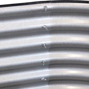 Grand lit de jardin surélevé en acier galvanisé de 100 cm, boîte en métal empilable pour plantes d'extérieur, 100% pots de fleurs, jardinières - Product Image 6