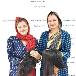 Extensiones de Cabello Humano 100% Virgen Indio, Color Natural, Cutícula Alineada, Liso, Doble Trama, Venta al Por Mayor - Product Image 1