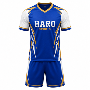 Conjunto de Uniforme de Fútbol Sublimado Personalizado, Camiseta de Manga Corta y Pantalones Cortos de Secado Rápido, Ropa Deportiva para Jóvenes y Adultos, Fabricante OEM - Product Image 1