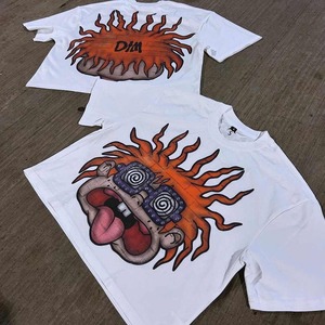 Custom Logo 200gsm Terry Streetwear Box Cut Tee Heavyweight <b>Cropped</b> <b>Top</b> Print Graphic Polyester/Cotton Oversized Boxy Fit - Product Image 5