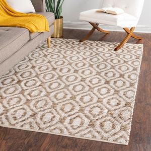 Tapis tressé en jute réversible fait main de qualité supérieure, écologique, à tissage plat, naturel, pour usage extérieur, vente en gros - Product Image 2