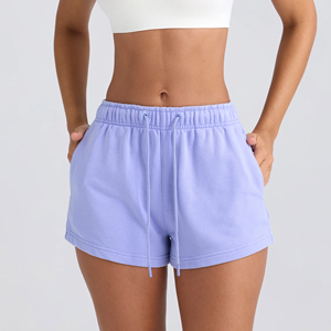 Shorts Deportivos para Mujer 2026, de Alta Calidad, al por Mayor, con Logotipo Personalizado, Nuevo Estilo Moderno, Transpirables, Ecológicos, con Forro Polar de Color Sólido - Product Image 1