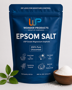 Sel d'Epsom (sulfate de magnésium) de qualité USP Wonder Products pour soulager la douleur et la relaxation musculaire, bain de pieds |   900g - Product Image 2