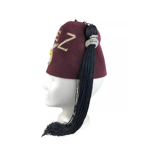 Gorro Masónico Bordado con Joyas Rojas de Alta Calidad, Gorra Personalizada Más Vendida para Francmasones, Uso Casual, Playa, Deportes y Viajes - Product Image 3