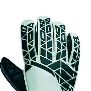 Guantes de Portero de Fútbol de Látex Alemán Blanco y Negro con Diseño Personalizado de la Mejor Calidad, 4mm de Látex Alemán, Corte Negativo - Product Image 5