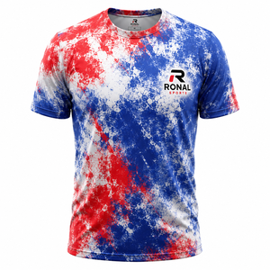 เสื้อยืดผู้ชาย RONAL SPORTS ลายพิมพ์ซับลิเมชั่น แขนสั้น ระบายอากาศ แห้งเร็ว ซับเหงื่อ ทรงปกติ คอกลม - Product Image 1