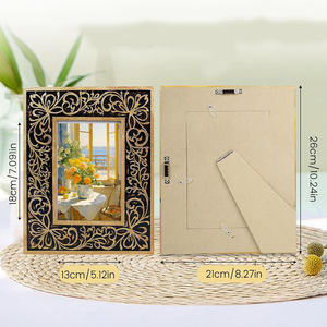 Cadre photo en bois massif de qualité d'exportation Cadre photo en bois fait main de qualité supérieure Élégant Décoration de table de bureau à domicile Boutique Cadre photo - Product Image 3