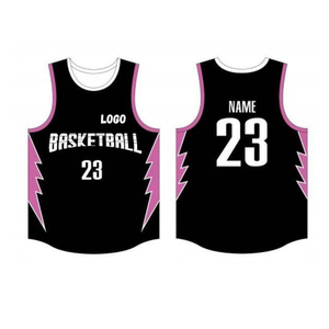 Maillot de basketball réversible pour adulte, imprimé par transfert thermique, en maille extensible, sans manches, à séchage rapide, antibactérien - Product Image 1