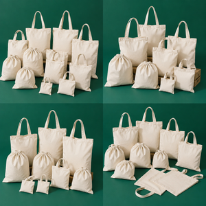 Bolsa de Lona de Algodón con Cordón, Bolsa de Regalo, Bolsa de Compras Reutilizable, con Logotipo Personalizado - Product Image 3