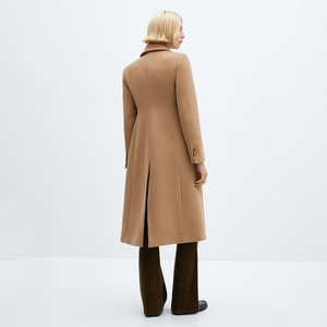 Gabardina Larga para Mujer, Doble Botonadura, Manga Larga, Corte Holgado, Cortavientos de Otoño Invierno, Ropa Exterior Elegante para Oficina - Product Image 2