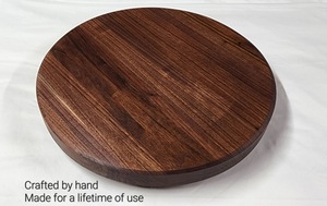 Wood Double Tier Rotating Tray Smooth-Spin Lazy Susan for <b>Tabletop</b> Spice Serving - Product Image 2