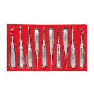 Juego de Elevadores Dentales Profesionales de Acero Inoxidable, Instrumentos Manuales para Extracción de Raíces, Certificación CE Clase I, Agarre Ergonómico, Color Plateado - Product Image 1