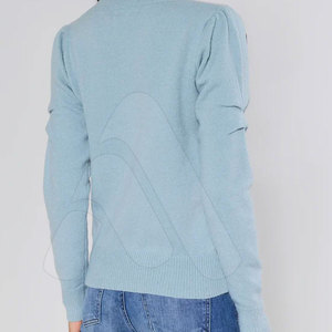 Pulls d'hiver décontractés pour femmes en 100 % coton brodé, personnalisables avec logo OEM, tricots de haute qualité, anti-rétrécissement, séchage rapide, vente en gros - Product Image 4