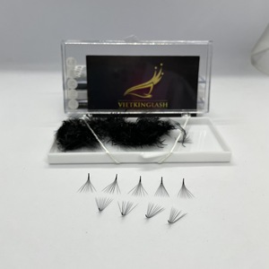 ขนตาปลอมแบบพัดสำเร็จรูป 10D รุ่น Custom ผลิตจากเส้นใย PBT คุณภาพสูงจากเกาหลี สีดำเข้มพิเศษ ทำมือ ขายส่ง - Product Image 1