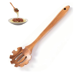 Cuillère à spaghetti en bois en forme d'éventail, manche long, design minimaliste, ustensile de cuisine, cuillère à nouilles en bois - Product Image 3