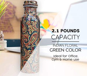 Copper Luxury <b>Disposable</b> Water Bottle Leak Proof Protection Ayurveda Yoga Health Benefits (Customized Size/Color/Logo 1Unit) - Product Image 2