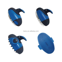 Brosse de toilettage pour animaux de compagnie en métal, outils de nettoyage pour chiens/chats/petits animaux, modèle Kaico, en stock, MOQ 200 pièces, BLEU-NOIR