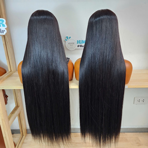 Perruque longue vietnamienne GUGU HAIR Super Double Drawn 5*5 Lace Front 100% Cheveux vierges alignés sur les cuticules, 32 pouces, 400 grammes, pour grossistes - Product Image 5