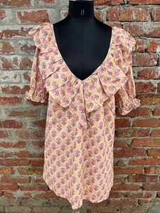 ชุดเดรสฮิปปี้โบฮีเมียนสำหรับฤดูร้อนชุดเดรสแขนยาวผ้าฝ้ายพิมพ์ลายดอกไม้ลำลองปักด้วยความยาวสั้น - Product Image 4