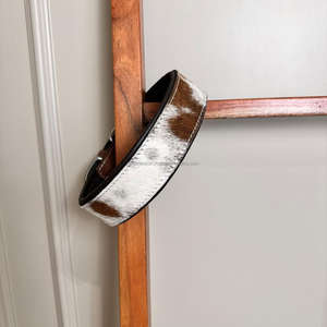 ปลอกคอสุนัขหนังวัวแท้สำหรับ100% ขนธรรมชาติปลอกคอสัตว์เลี้ยงหนังแท้แกะแบบตะวันตก - Product Image 4