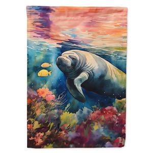 Multicolor Manatee Garden Flag Decorative Mailbox & Patio Artwork for <b>Yard</b> Flower Beds for <b>Lawn</b> <b>Signs</b> - Product Image 1