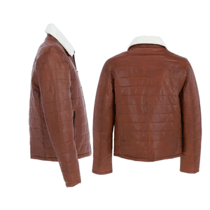 Nouvelle Vente Chaude : Blousons en Cuir Matelassés Personnalisables avec Logo – Manteaux d'Hiver de Haute Qualité pour Hommes, Idéaux pour l'Extérieur et les Jours Froids - Product Image 2