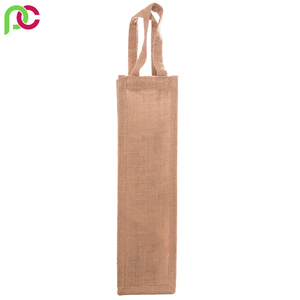 Sac fourre-tout personnalisé en toile de jute vente en gros de sac à vin rouge en jute sac à vin réutilisable en toile de jute pour bouteille unique fournisseur en Inde - Product Image 6
