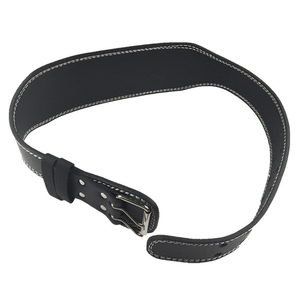 Personnalisation de la marque disponible, couleur noire, cuir véritable, réglable, léger, durable, protection professionnelle, musculation, haltérophilie - Product Image 2