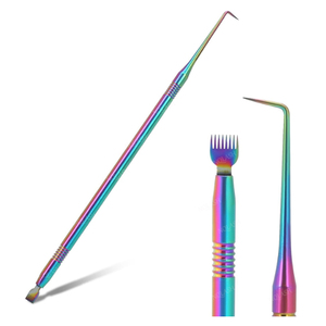 Private Label Needle Lash Lift Tool with Comb Pink Brow Lift Features Stainless Steel <b>Eyelash</b> <b>Separator</b> Tool Reusable comb - Product Image 3