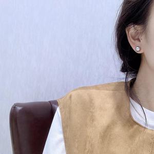 Boucles d'oreilles en perles d'eau douce australiennes roses brillantes de 8-9 mm, argent 925 incrusté, qualité de brillance impeccable, cœur naturel blanc, boucles d'oreilles de qualité supérieure - Product Image 4