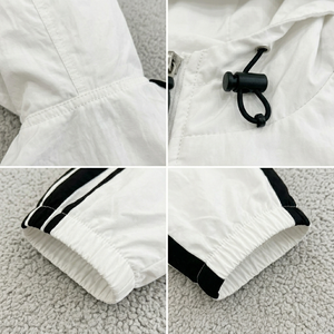 Chándal Unisex con Capucha Blanca, Manga Larga, Color Sólido, Ligero, de Poliéster, Estilo Deportivo Informal, para Verano - Product Image 5