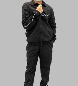 Nouvel ensemble de survêtement coupe-vent personnalisé avec logo, ensemble jogging sublimation, sweat à capuche et pantalon de survêtement empilé pour homme 2026 - Product Image 1