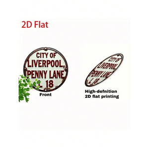 CIFbuy Liverpool Penny Lane Decorazione Murale Rotonda in Metallo Stile Vintage Retrò per TikTok e Servizio di Ritiro Temu - Arte in Metallo - Product Image 6
