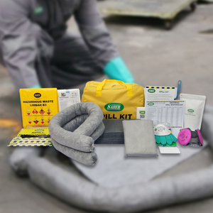 Universal Spill Kit 30L Clear <b>Storage</b> <b>Box</b> Oil Chemical Absorbent Kit Emergency Spill Response Industrial Factory Warehouse Use - Product Image 1