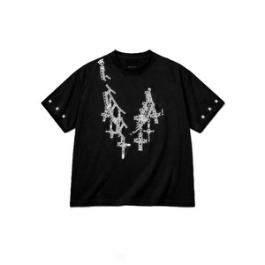 Chemises pour hommes en coton confortable, coupe ample, imprimé graphique, style américain, col rond, streetwear, personnalisation DTG, coupe boxy, vêtements OEM ODM - Product Image 2