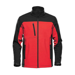 Veste de randonnée pour homme personnalisable avec logo, softshell respirante, légère, col montant, patchwork, imperméable et coupe-vent - Product Image 1