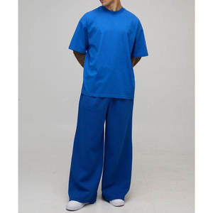 Conjunto de Ropa Deportiva de Verano para Hombre, Corte Holgado, OEM, Personalizado, Conjunto de Chándal de Algodón Extra Grande, Camiseta y Pantalones Deportivos de Algodón Grueso Personalizados - Product Image 3